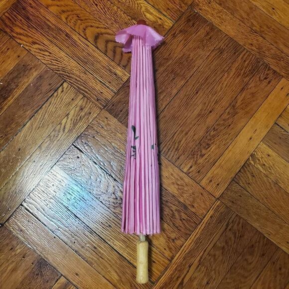 Pink bamboo Cosplay Sun umbrella parasol - Picture 1 of 5